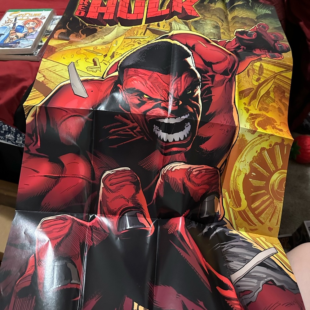 Marvel Red and Black Hulk Artwork